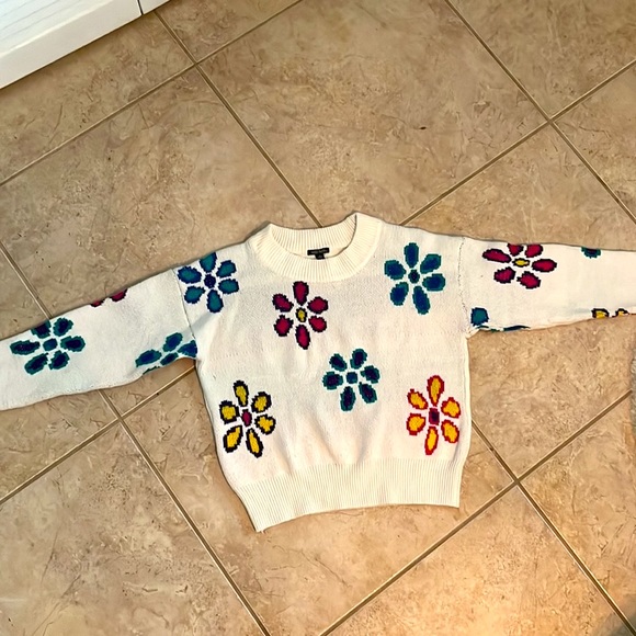 Wild fable retro flower sweater - Picture 3 of 6